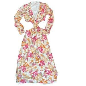 WAYF Linda Cut-Out Maxi Dress